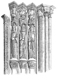 Statues in the South Porch of Bourges Cathedral