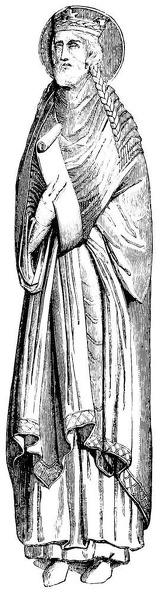 Statue said to be of Clovis I., formerly in the porch of St. Germain-des-Prés, Pari.jpg