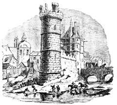 Tour de Nesle, which occupied the site of the Exchange on the banks of the Seine, Paris
