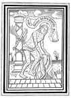 Ancient Wood-block Print, cut in Flanders before 1440, representing Jesus Christ after his Flagellation