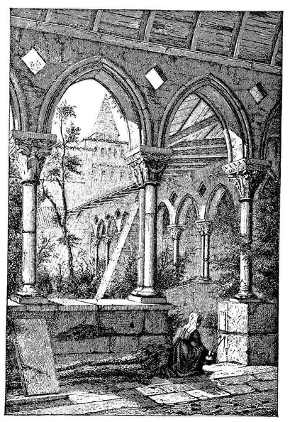 Cloister of the Abbey of Moissac, Guyenne. (Twelfth Century.).jpg