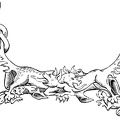 Design of a Caligraphic Ornament taken from a Charter of the University of Paris