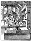 Interior of a Printing-office in the Sixteenth Century