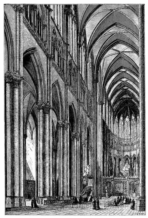 Interior of Amiens Cathedral. (Thirteenth Century.).jpg