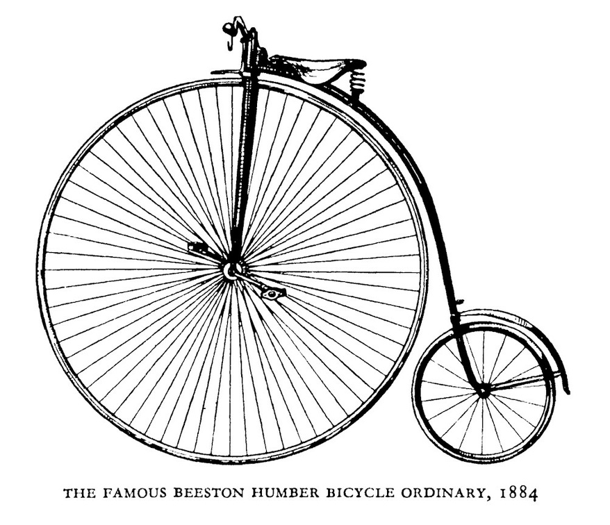 The famous Beeton Humber bicycle ordinary, 1884.jpg