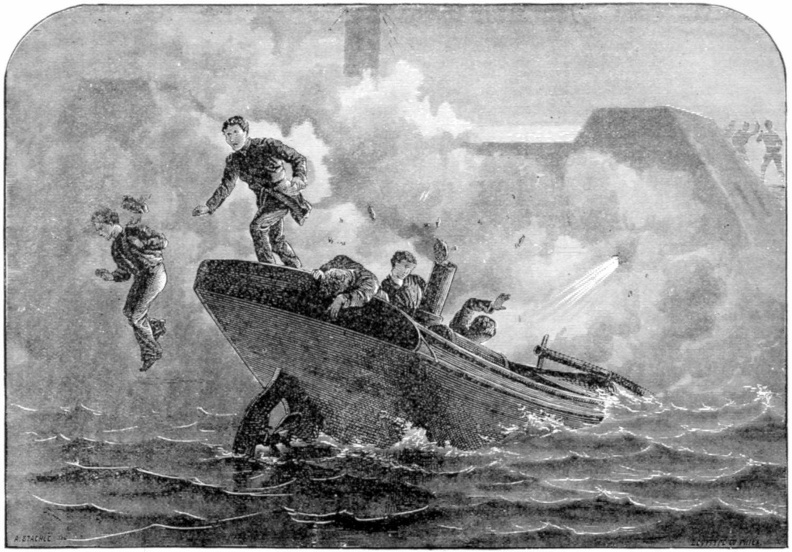 Lieut. Cushing’s Torpedoboat Sinking the Albemarle