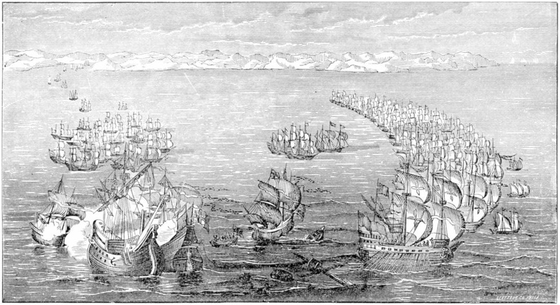 The English Fleet following the Invincible Armada.jpg