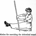 Motion for exercising the abdominal muscles
