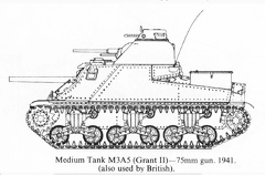 Medium Tank M3A5 (Grant II) - 75 mm gun - 1941