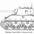 Medium Tank M4A1 - 76 mm gun -1944