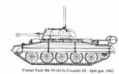Cruiser Tank  Mk VI - Crusader III - 6 pounder gun - 1942