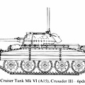 Cruiser Tank  Mk VI - Crusader III - 6 pounder gun - 1942