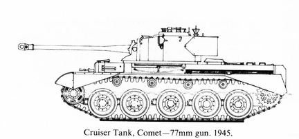 Cruiser Tank, Comet - 77 mm gun - 1945