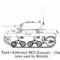 Light Tank (Airborne) - M22 (Locust) - 37 mm gun - 1943