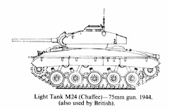 Light Tank M24 (Chaffee) - 75 mm gun - 1944