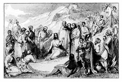 Jesus preaching - Sermon on the mount
