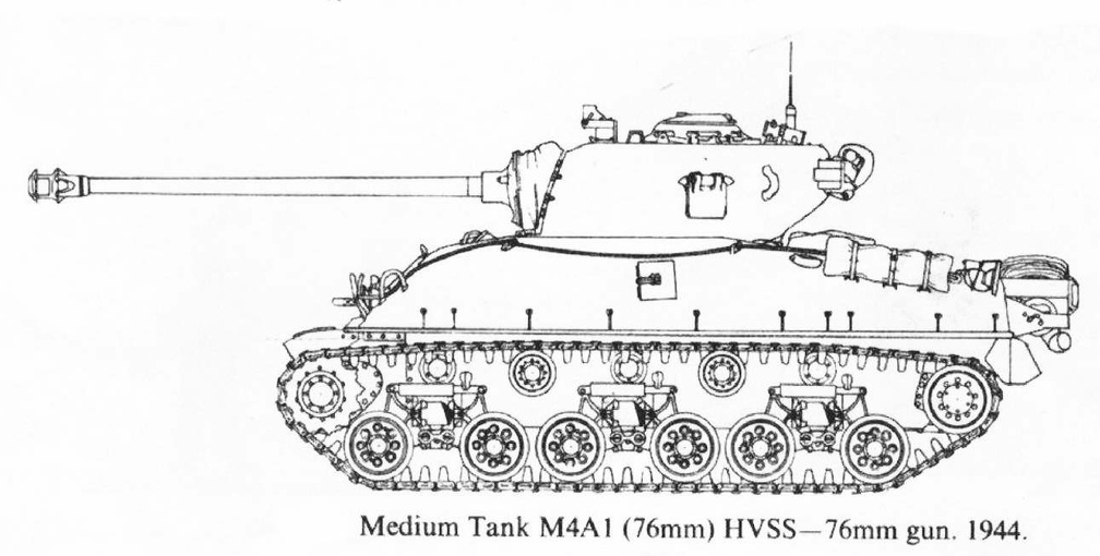 Medium Tank M4A1 - 76 mm gun -1944
