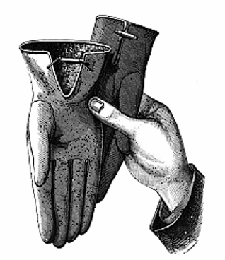 Hand with gloves