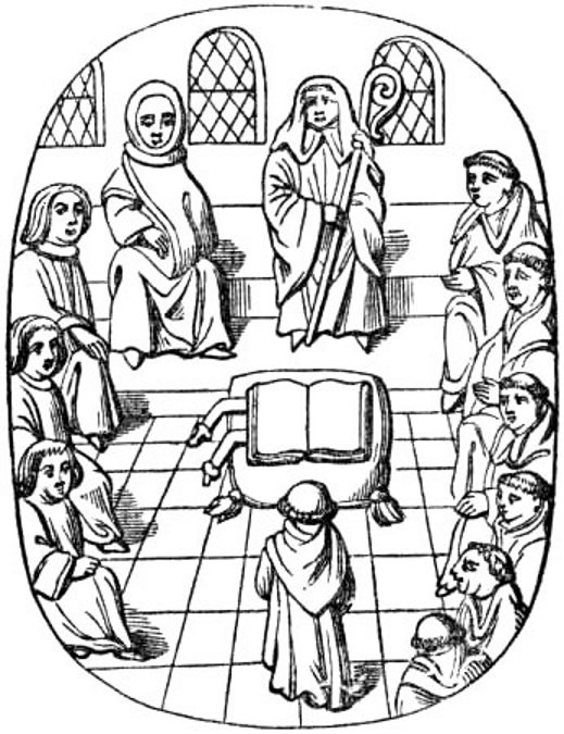 Monks and Lawyers in Chapter-house.jpg