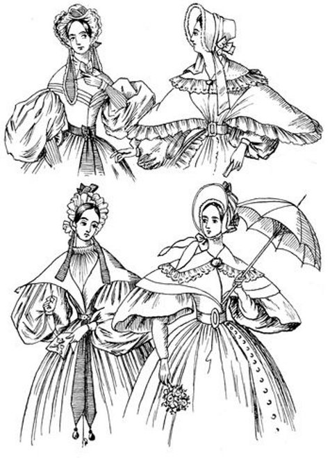 The costumes given for 1835 are indoor and walking dresses