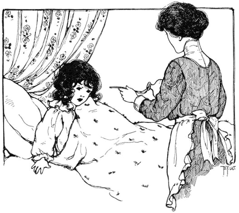 Mother giving medicine to girl in bed.jpg