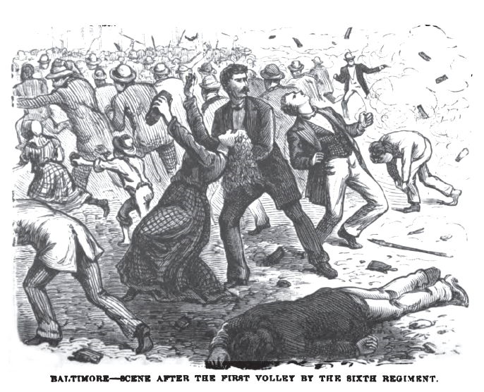 Baltimore - scene after the first volley by the Sixth Regiment.jpg
