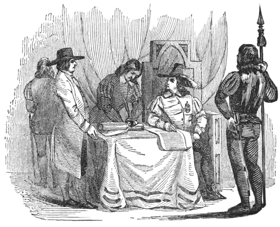 Charles II. signing the Charter of Pennsylvania