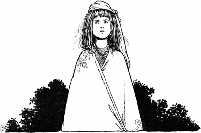 Girl in cloak