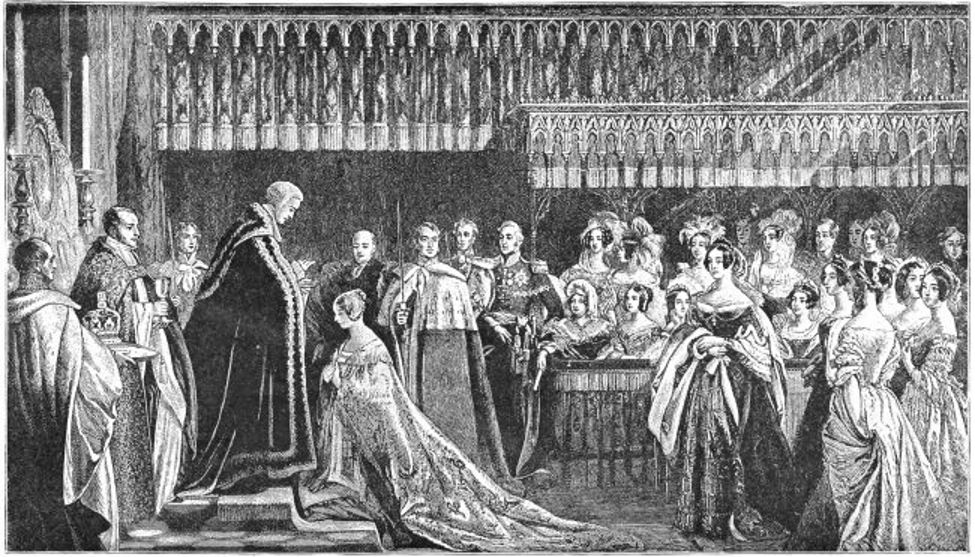 The Queen receiving the sacrament, after her coronation - Westminster Abbey, June 29, 1838.jpg