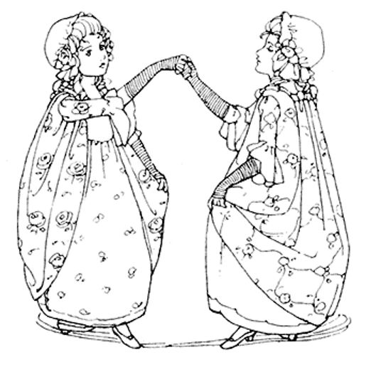 Two girls dancing