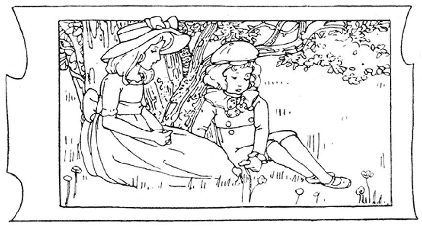 Boy and girl under a tree