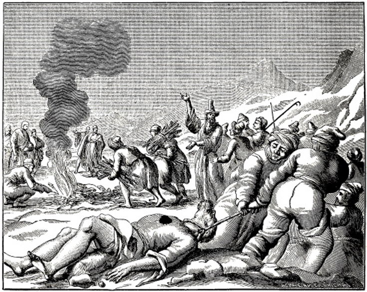 Burning of Barnabas, a companion of Paul