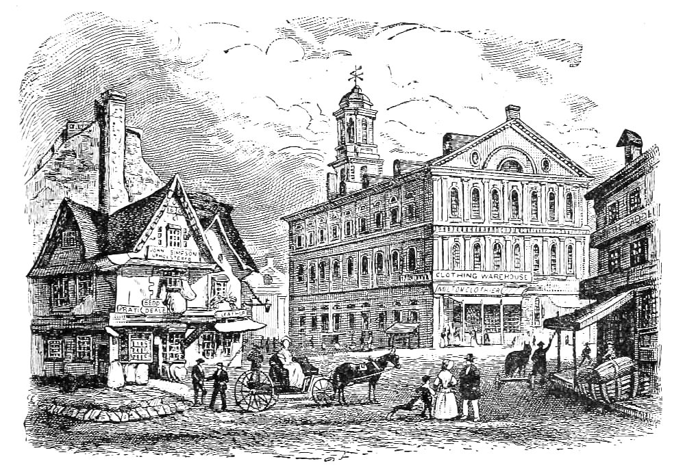 Faneuil Hall, Boston, Adjoining Quincy Market.jpg