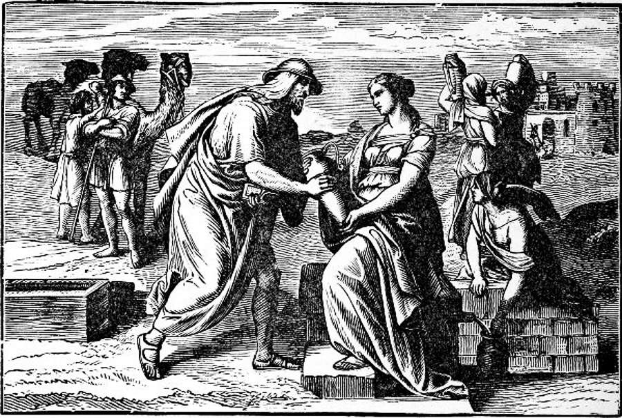 Abraham's Servant Meeting Rebekah at the Well.jpg