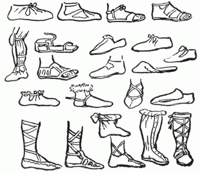 Types of Shoes - British, Roman, Norman to 13th century.jpg