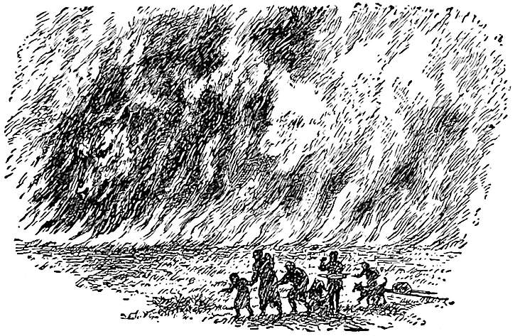 They saw two great fires sweeping toward them over the prairie.jpg