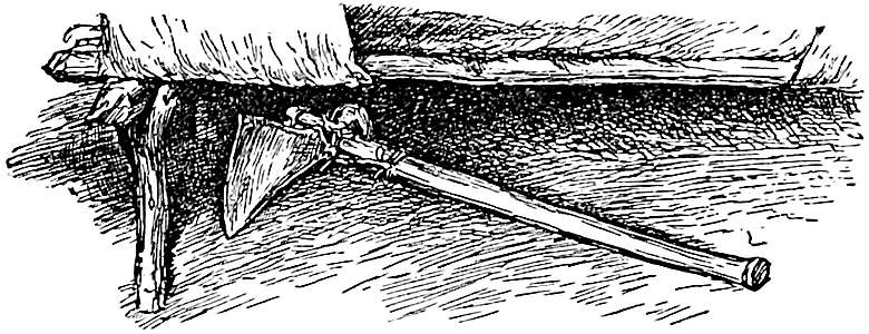 Turtle’s hoe was made of the shoulder bone of a buffalo set in a light-wood handle, the blade firmly bound in place with thong.jpg