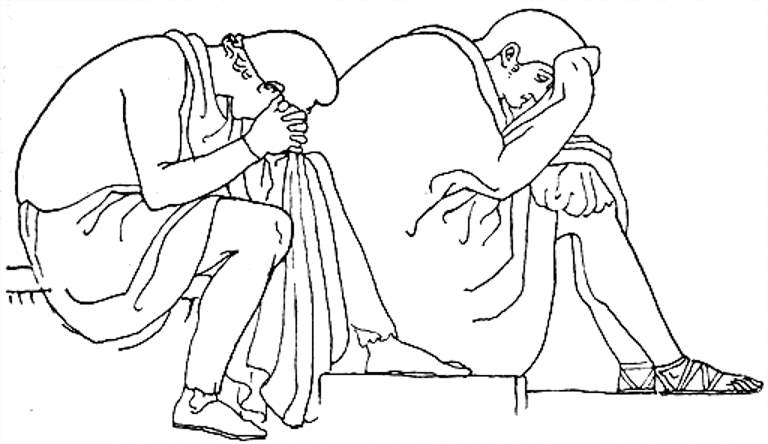 Grief and Dejection -  Designs from Flaxman's Homer