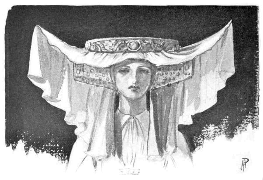 An Elaborate Head-dress in the Reign of Henry V.jpg