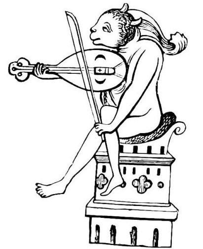 Oval Vielle with Three Strings, of the Thirteenth Century